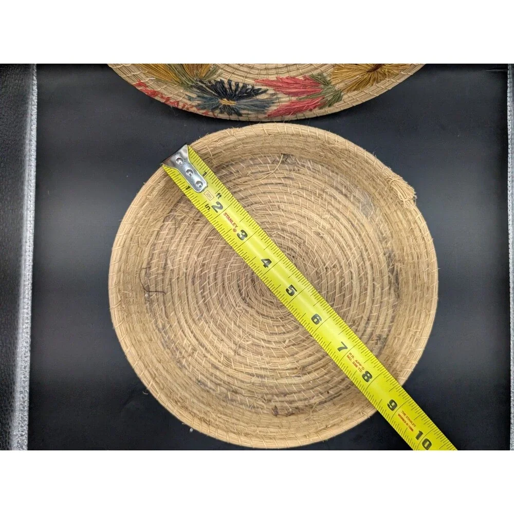Vintage Woven Basket With Lid Jamaica